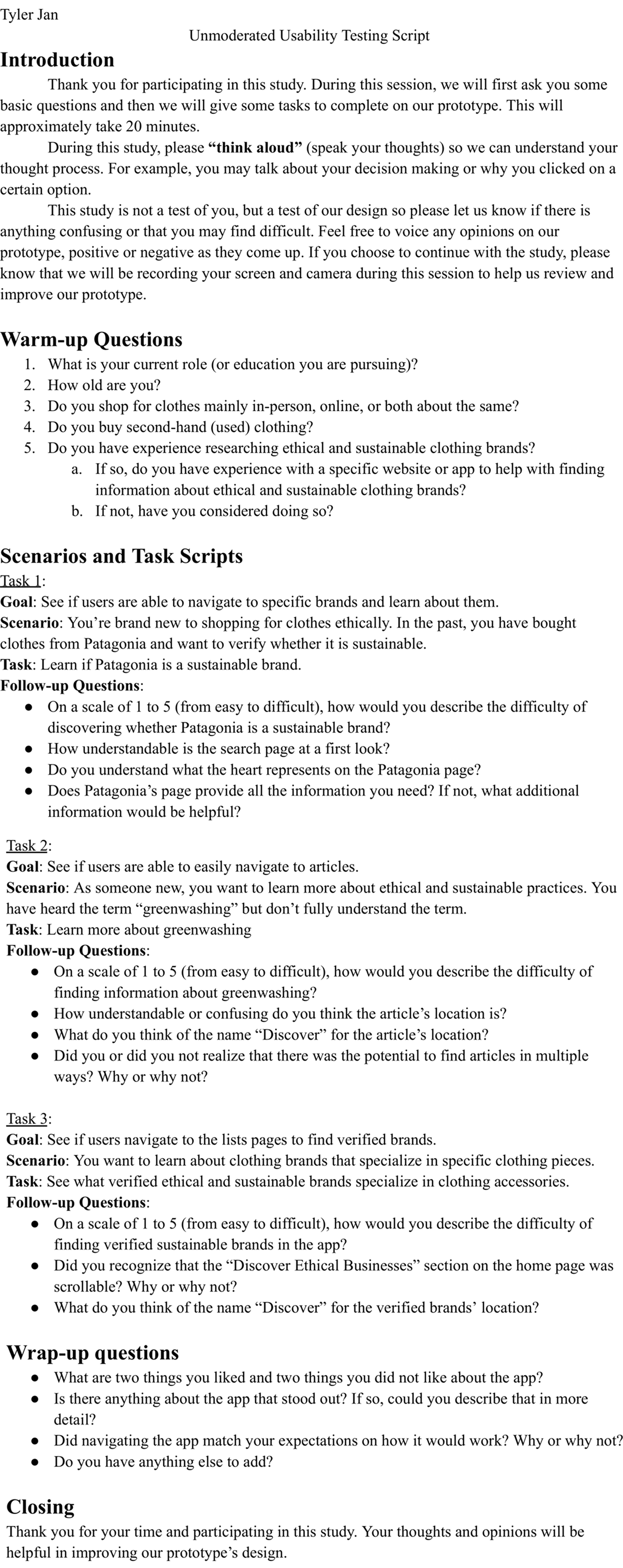 Task analysis diagram for shopping online